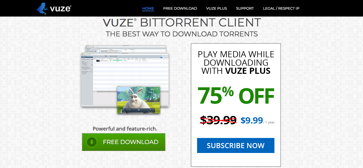 is vuze bittorrent client safe